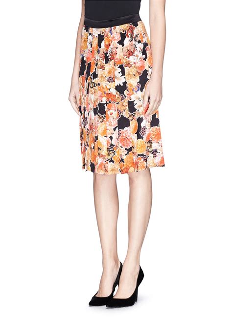 givenchy single strap mini floral print pleated skirt|Givenchy Neiman Marcus Women Accessories.